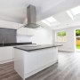 House conversion for rental | Kitchen - in grey and white | Interior Designers